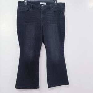 Lane Bryant Midrise Girlfriend Black Bootcut Denim